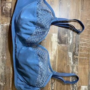 accented transparent design bra